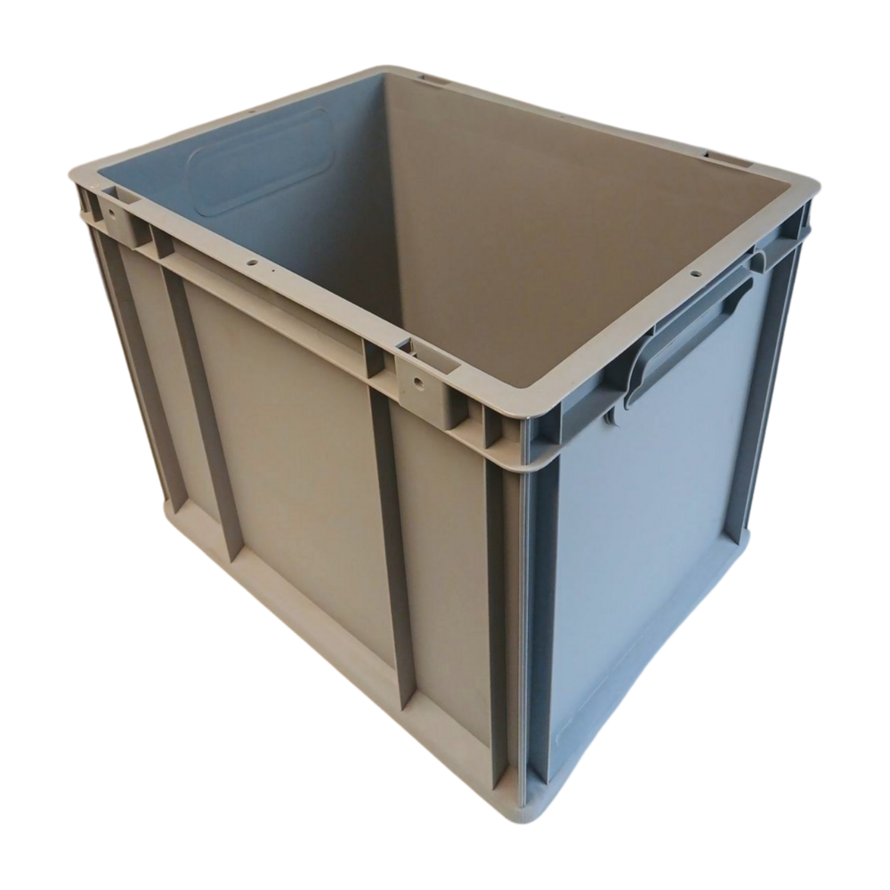 Emtrade Kunststof Bak met Handgreep, 400x300x320mm, PP Grijs, Levensmiddelecht, Nieuw