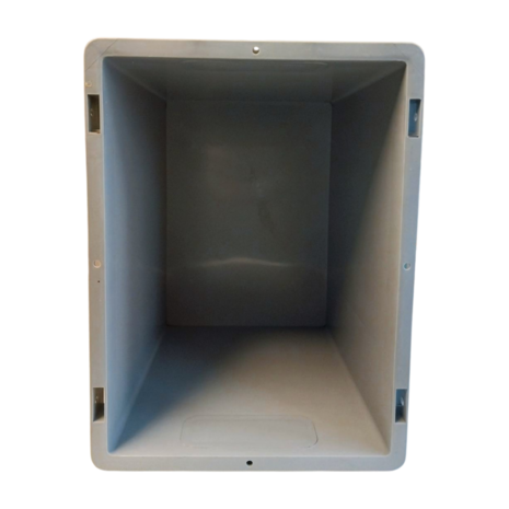 Emtrade Kunststof Bak met Handgreep, 400x300x320mm, PP Grijs, Levensmiddelecht, Nieuw