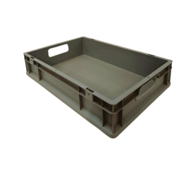 Emtrade (Nieuw) Stapelbak, 600x400x120 mm, euronorm, levensmiddelgeschikt, grijs pp, nieuw