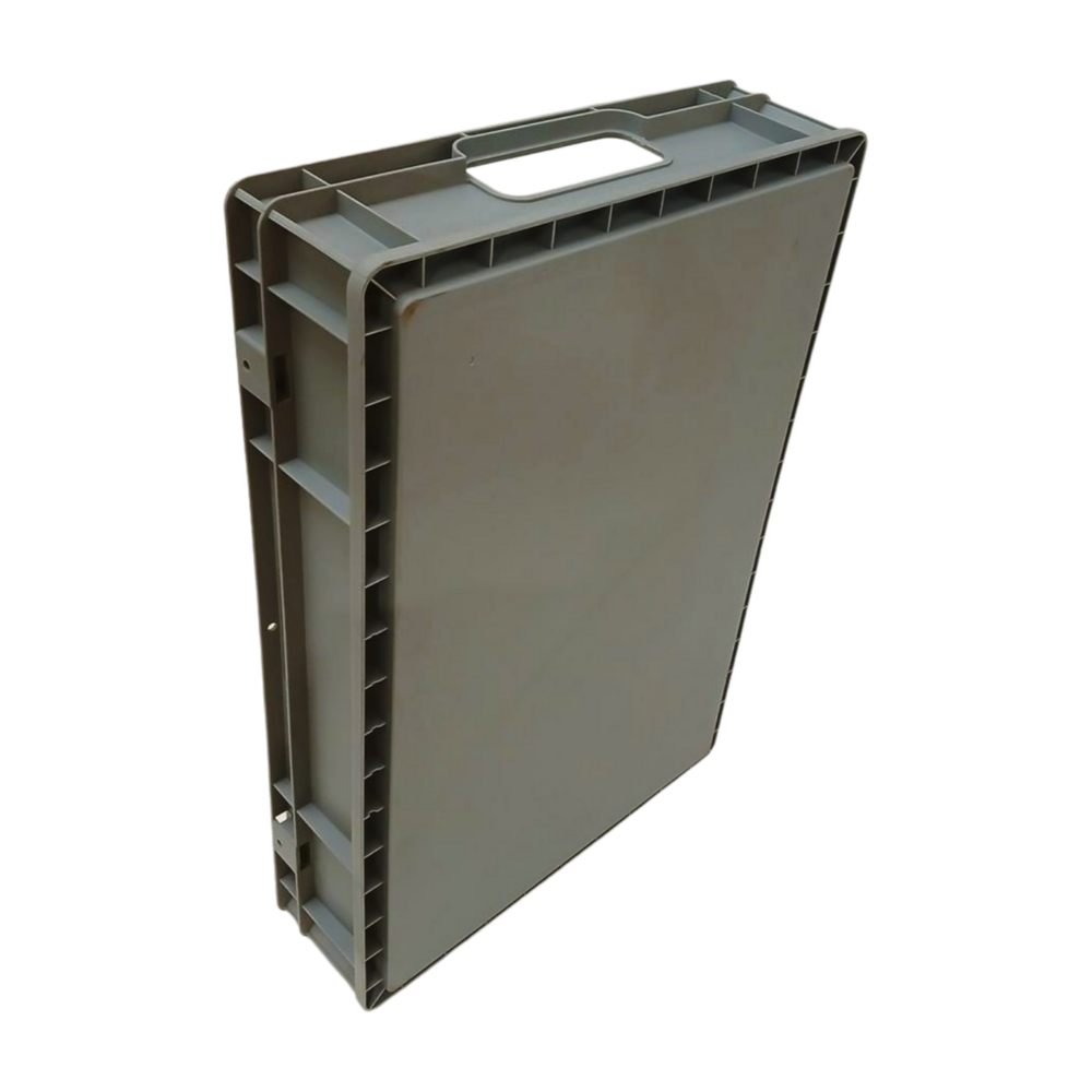 Emtrade Kunststof Bak met Handgreep, 600x400x120mm, PP Grijs, Levensmiddelecht, Nieuw