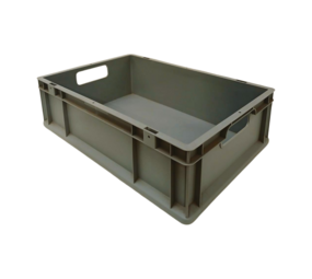 Emtrade (Nieuw) Kunststof bak met handgreep, 600x400x170mm, pp grijs, levensmiddelecht, nieuw