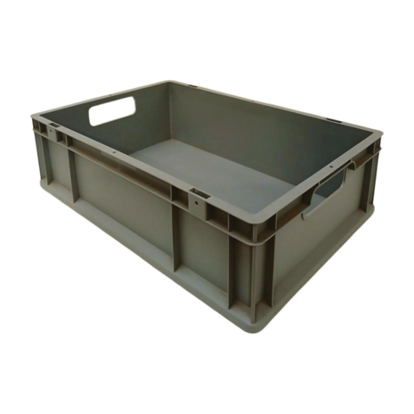 Emtrade Kunststof Bak met Handgreep, 600x400x170mm, PP Grijs, Levensmiddelecht, Nieuw