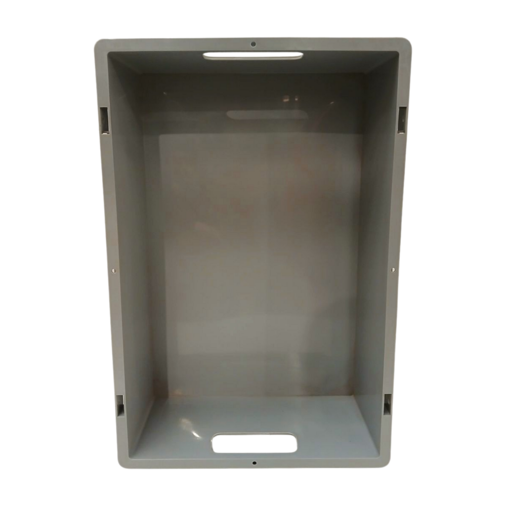 Emtrade Kunststof Bak met Handgreep, 600x400x170mm, PP Grijs, Levensmiddelecht, Nieuw