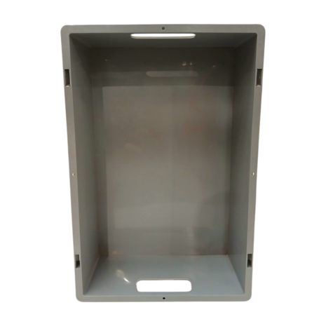 Emtrade Kunststof Bak met Handgreep, 600x400x170mm, PP Grijs, Levensmiddelecht, Nieuw