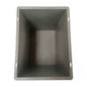 Emtrade Kunststof bak met handgreep 400x300x385 mm, PP grijs, levensmiddelecht, nieuw