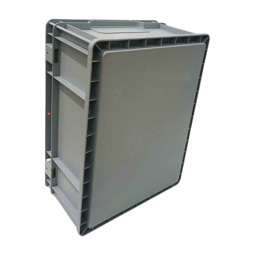 Emtrade Kunststof Bak met gesloten Handgreep, 400x300x170mm, PP Grijs, Levensmiddelecht, Nieuw