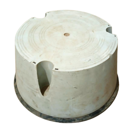 Emtrade Opstap krukje, wit, 22 cm hoog, met zwenkwieltjes, gebruikt