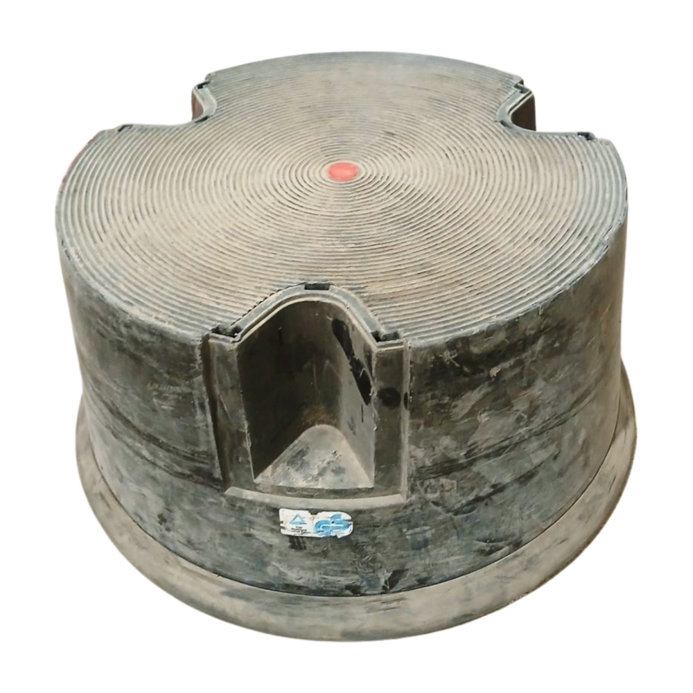 Emtrade Opstap krukje, rood, 22 cm hoog, met zwenkwieltjes, gebruikt