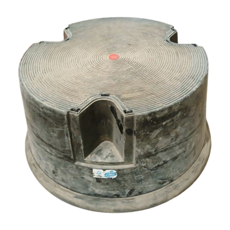 Emtrade Opstap krukje, rood, 22 cm hoog, met zwenkwieltjes, gebruikt