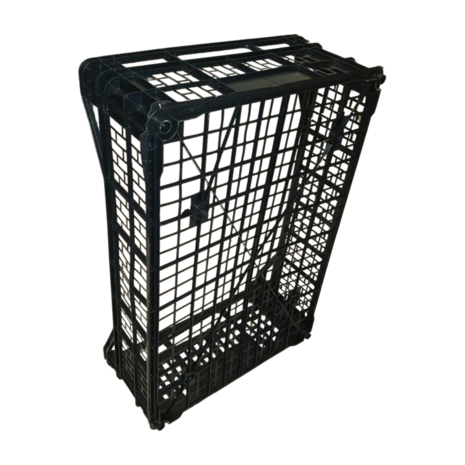 Kunststof Agrikrat, stapelbaar, 600x400x185 mm, geperforeerd, PP05 zwart, levensmiddelecht, gebruikt Kunststof Agrikrat, stapelbaar, 600x400x185 mm, geperforeerd, PP05 zwart, levensmiddelecht, gebruikt