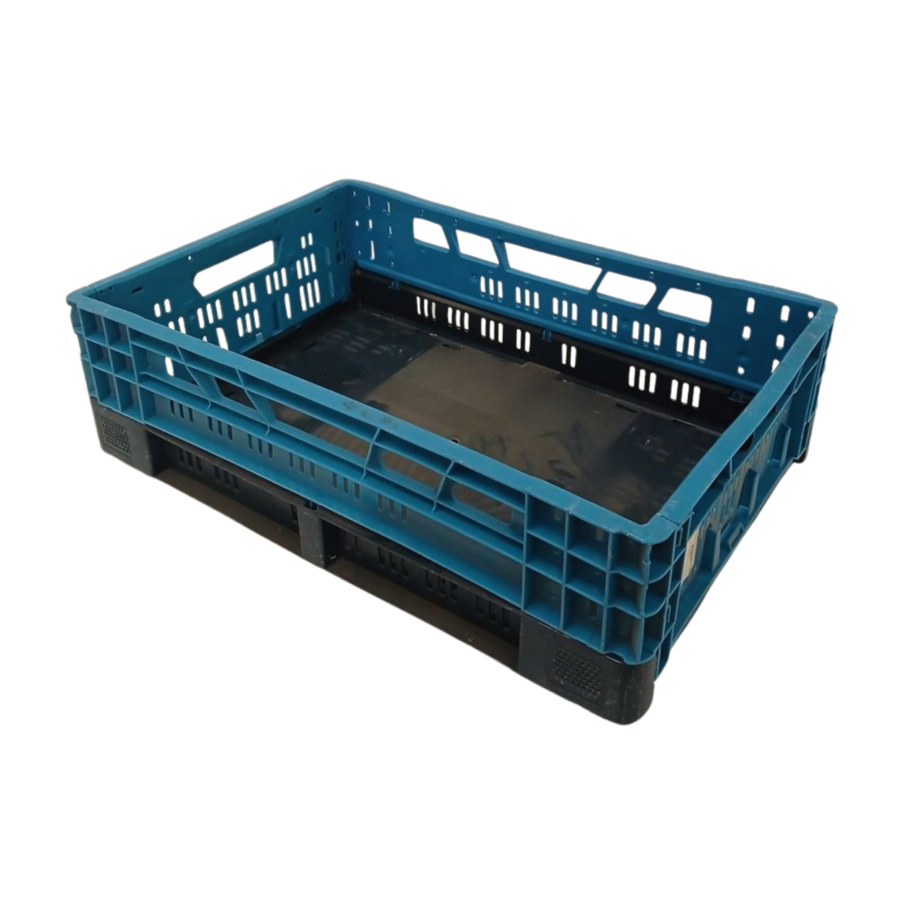 Bekuplast Vouwkrat Bekuplast 600x400x180 mm, PE-HDQ 02, geperforeerd, levensmiddelecht, gebruikt Bekuplast Vouwkrat Bekuplast 600x400x180 mm, PE-HDQ 02, geperforeerd, levensmiddelecht, gebruikt