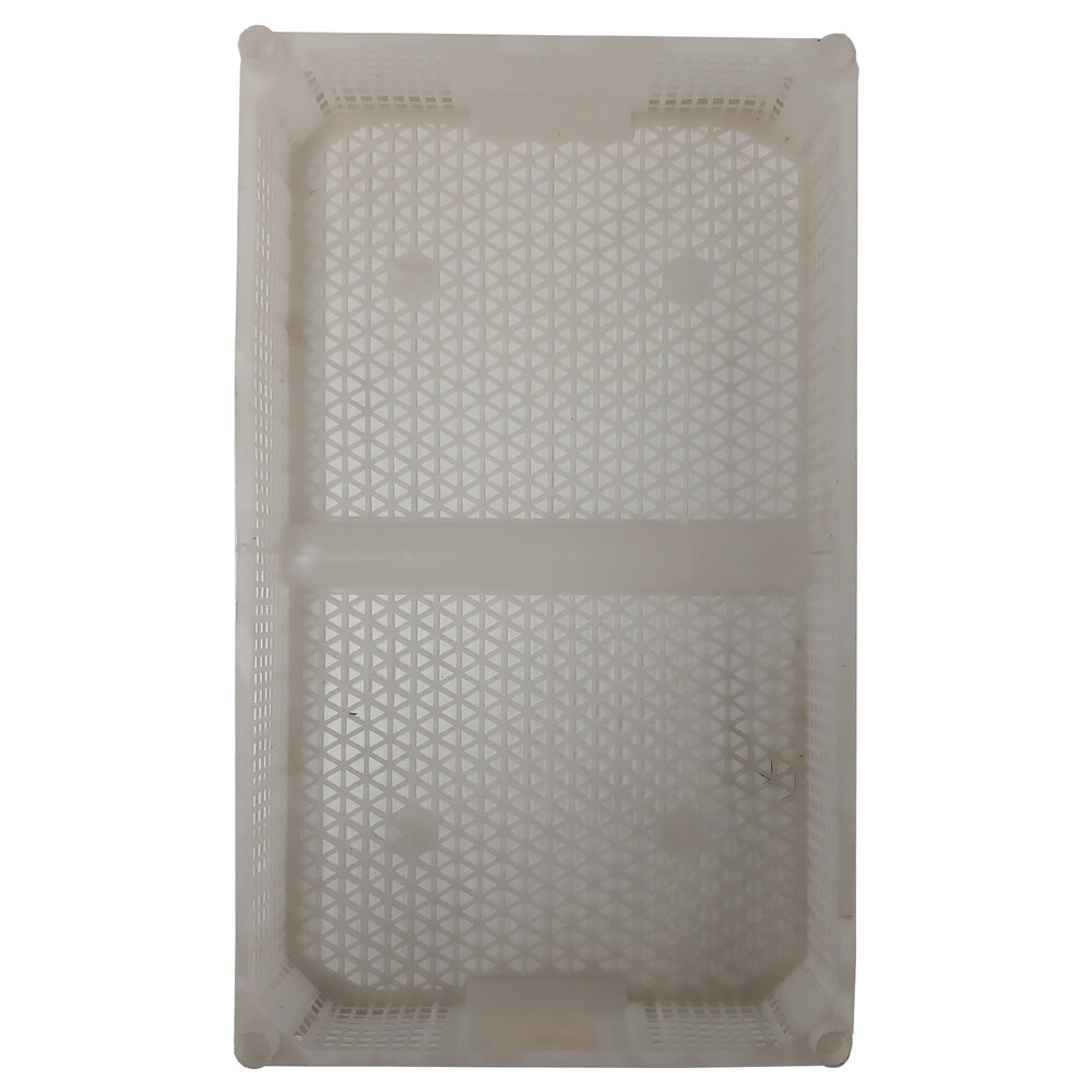 Agrikrat 500x300x80 mm, PP05 recyclaat, geperforeerd, wit, gebruikt Agrikrat 500x300x80 mm, PP05 recyclaat, geperforeerd, wit, gebruikt