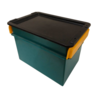 Emtrade Distributiebak, 600x400x410 mm, euronorm, levensmiddelgeschikt, groen, geel kunststof, gebruikt
