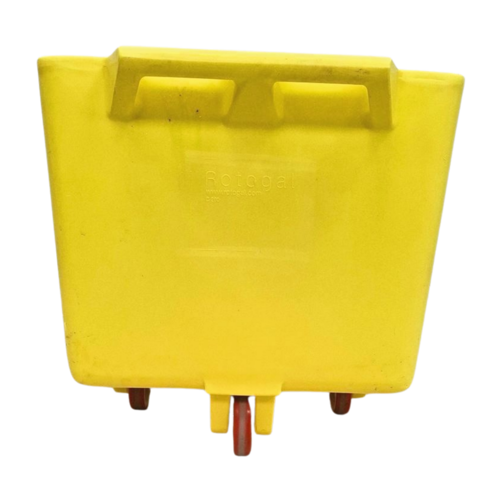 Emtrade Geïsoleerde vleeskar LDPE, 200 liter, 4 rubberen wielen, voedselveilig, gebruikt