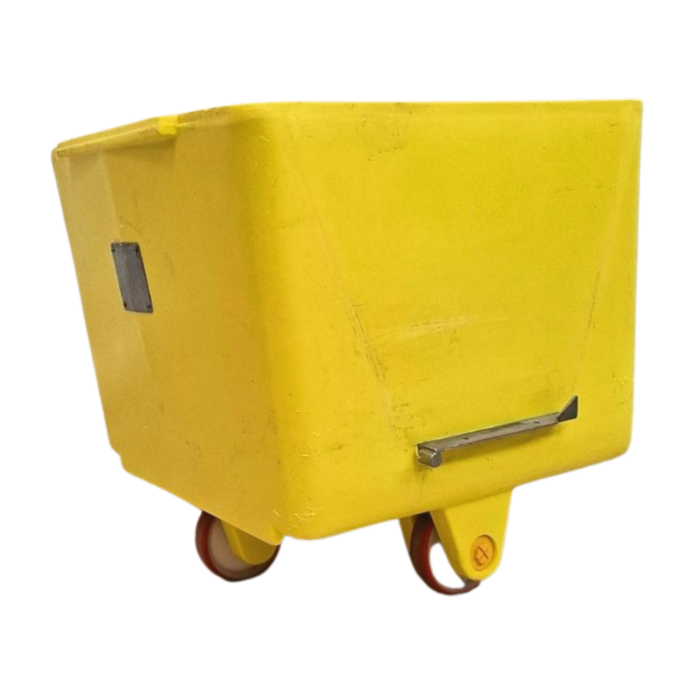 Emtrade Geïsoleerde vleeskar LDPE, 200 liter, 4 rubberen wielen, voedselveilig, gebruikt