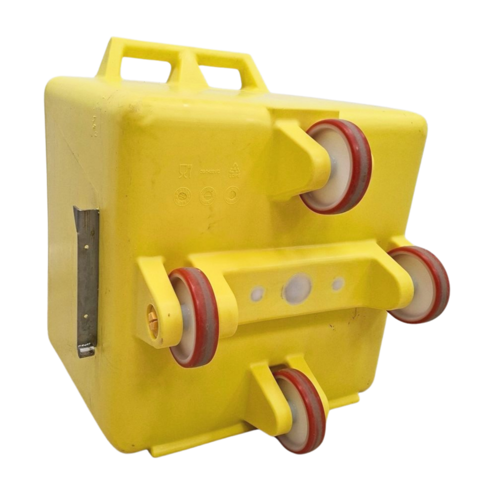 Emtrade Geïsoleerde vleeskar LDPE, 200 liter, 4 rubberen wielen, voedselveilig, gebruikt