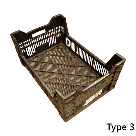 Emtrade Stapelkrat, 600x400x240 mm, euronorm, zwart kunststof, gebruikt