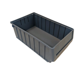 BITO Magazijnbak, 400x234x140 mm, blauw kunststof, gebruikt