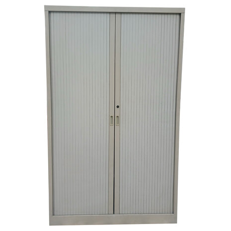 Emtrade Roldeurkast, 120x45x197 cm, Lichtgrijs, Zonder legborden en sleutel, Gebruikt Emtrade Roldeurkast, 120x45x197 cm, Lichtgrijs, Zonder legborden en sleutel, Gebruikt