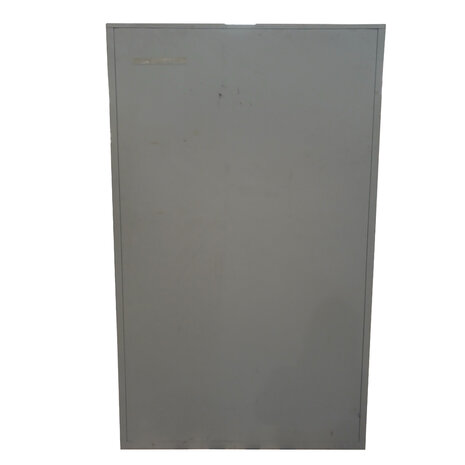 Emtrade Roldeurkast, lichtgrijs, 4 legborden, 197x120x45cm, gebruikt Emtrade Roldeurkast, lichtgrijs, 4 legborden, 197x120x45cm, gebruikt