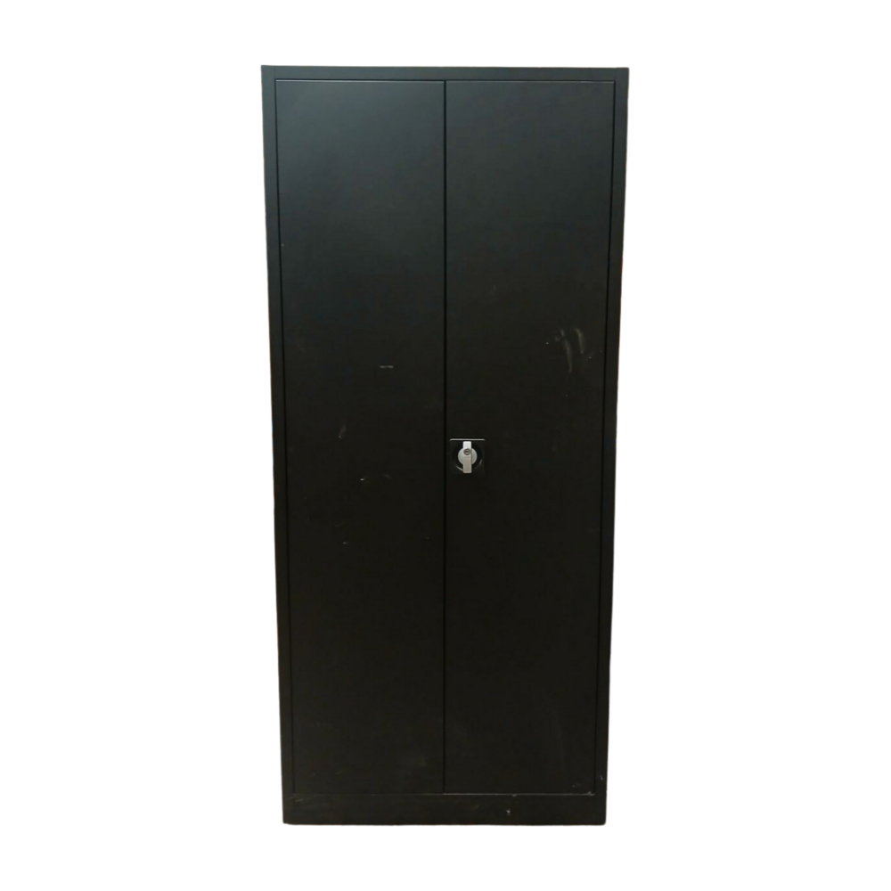 Emtrade Archiefkast zwart, 4 legborden, 80,5x38,5x180 cm, gebruikt, geen sleutel