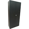 Emtrade Archiefkast zwart, 4 legborden, 80,5x38,5x180 cm, gebruikt, geen sleutel