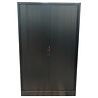 Emtrade Roldeurkast 120,5x47x194,5cm, 3 legborden zwart, inclusief sleutel, gebruikt