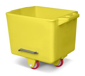 Emtrade Geïsoleerde vleeskar LDPE, 200 liter, 4 rubberen wielen, voedselveilig, gebruikt