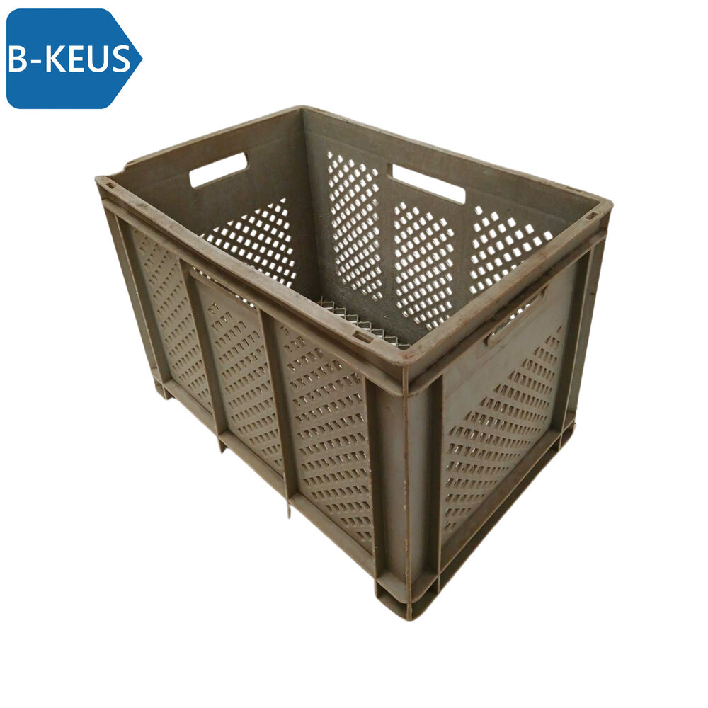 Emtrade Geperforeerde krat 60x40x43 cm, grijs, gebruikt