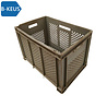 Emtrade Geperforeerde krat 60x40x43 cm, grijs, gebruikt