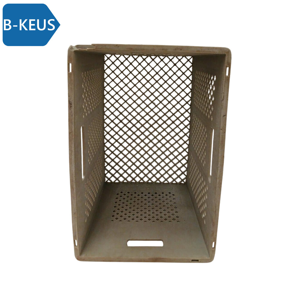 Emtrade Geperforeerde krat 60x40x43 cm, grijs, gebruikt