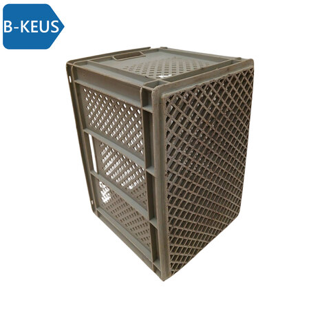 Emtrade Geperforeerde krat 60x40x43 cm, grijs, gebruikt