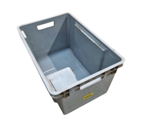 Allibert Nestbare stapelbak 60x40x30cm grijs, gebruikt