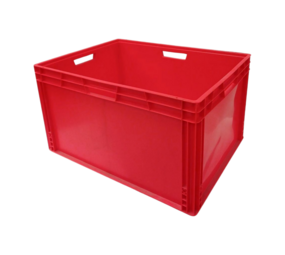 Emtrade Kunststof Stapelbak 80x60x44cm, PP, Rood, Gebruikt