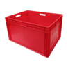 Emtrade Kunststof Stapelbak 80x60x44cm, PP, Rood, Gebruikt