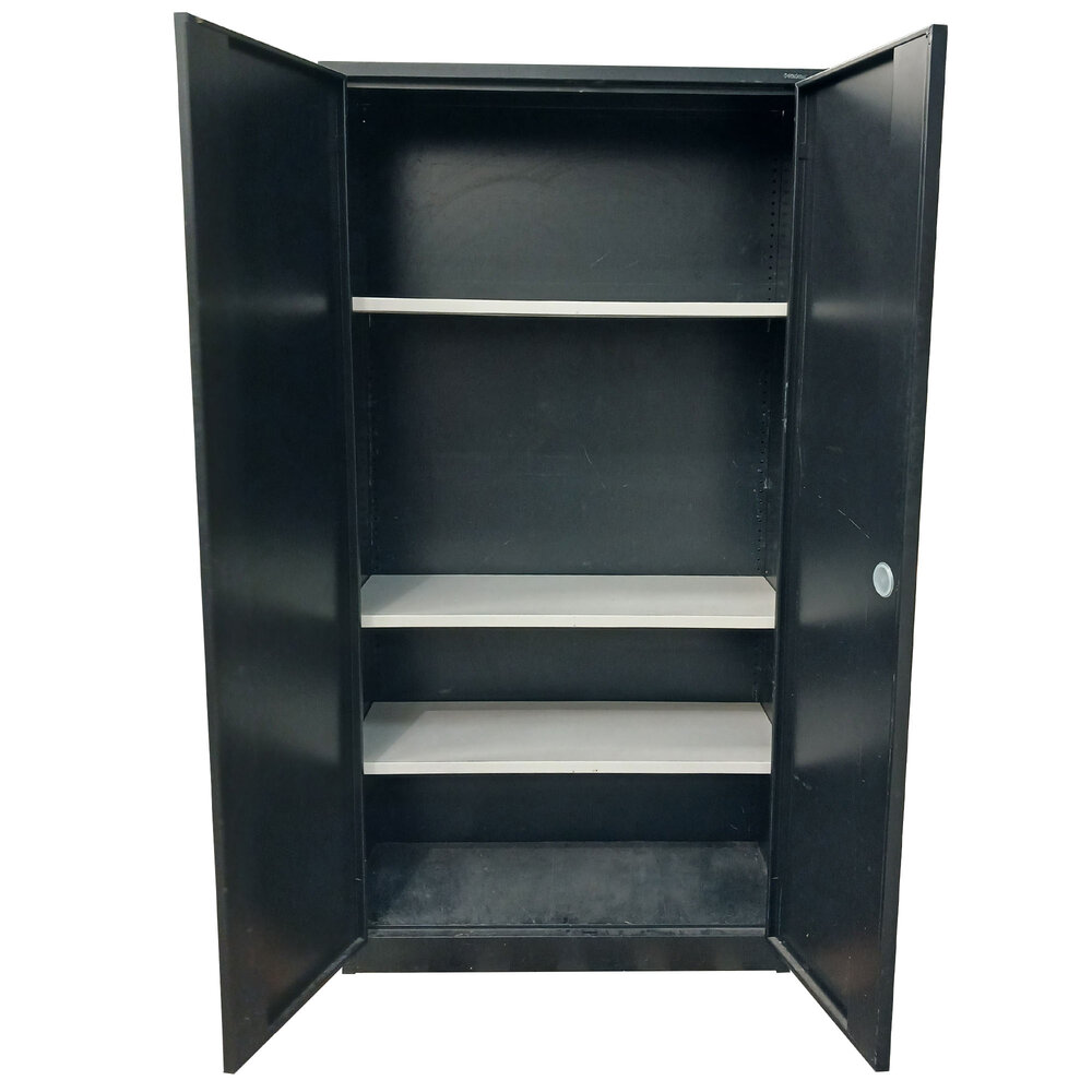 Overtoom Overtoom archiefkast 3 legborden zwart, 100x45x194 cm, zonder sleutel, gebruikt