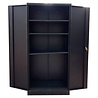 Zwarte archiefkast met 4 legborden, 92x42x195 cm, zonder sleutel, gebruikt,