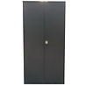 Zwarte archiefkast met 4 legborden, 92x42x195 cm, zonder sleutel, gebruikt,