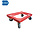Kunststof dolly rood 610x410x170 mm, zwenkwielen, Euronorm 600x400mm, gebruikt