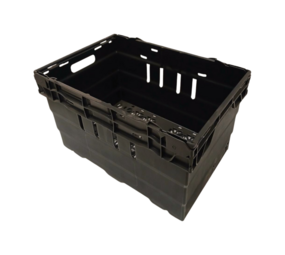 Emtrade Nestbare bak zwart 600x400x350 mm, gebruikt