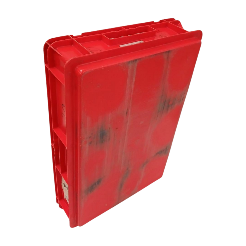 SSI Schäfer Stapelbak 600x400x120mm, rood, gebruikt