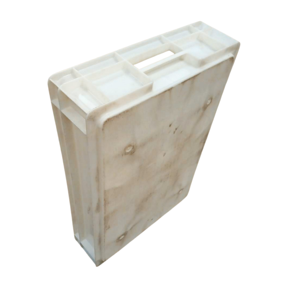 Emtrade Stapelbak 600x400x120mm, wit, gebruikt – kunststof, stapelbaar, opslag