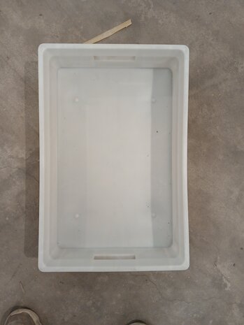 Emtrade Stapelbak 600x400x120mm, wit, gebruikt – kunststof, stapelbaar, opslag