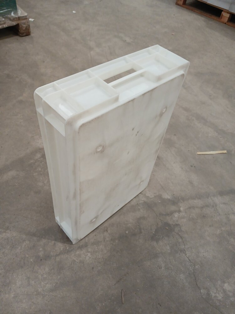 Emtrade Stapelbak 600x400x120mm, wit, gebruikt – kunststof, stapelbaar, opslag