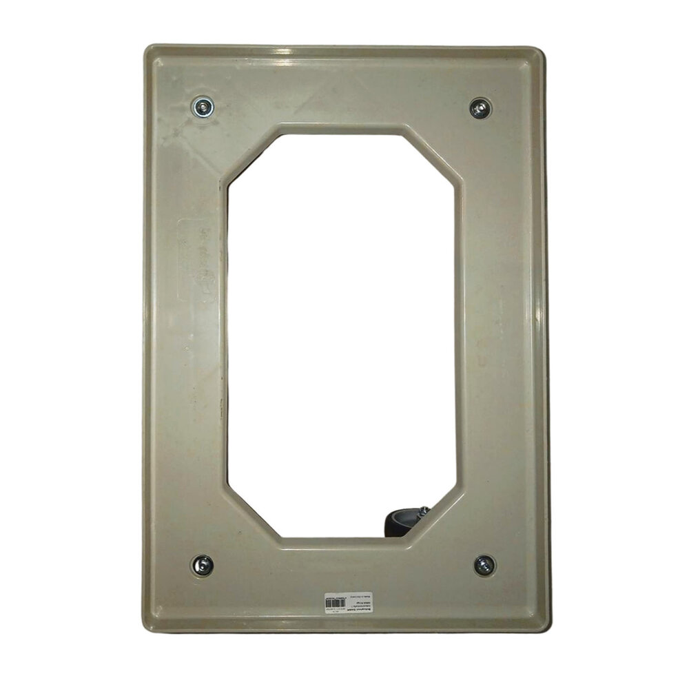 Kunststof dolly grijs 610x410x170 mm, zwenkwielen, Euronorm 60x40, gebruikt