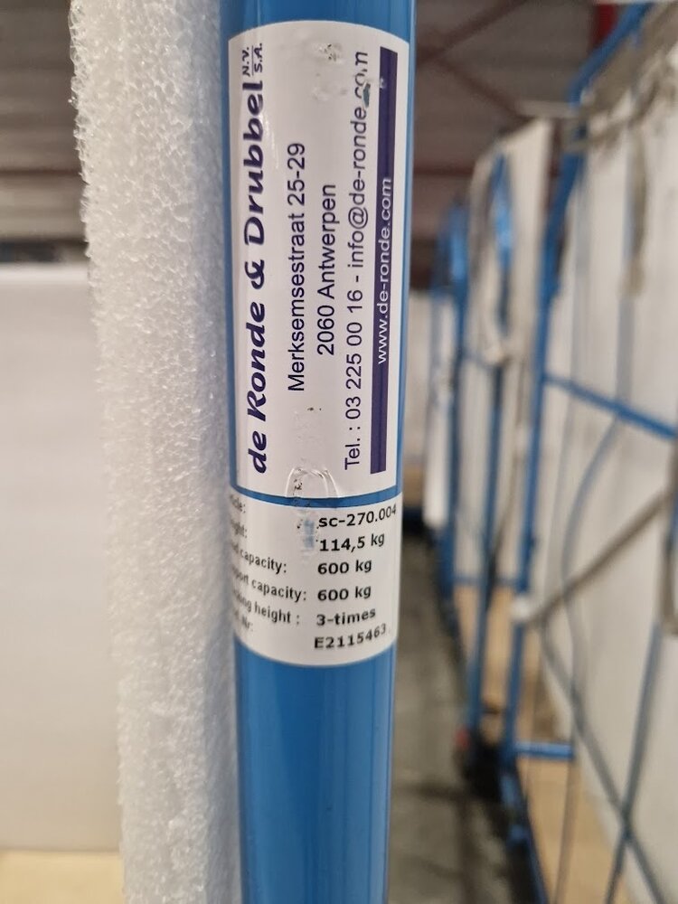 Cordes Meubeltransportwagen 2500x1150x1800mm Corletten L-frame nestbaar en stapelbaar, met rem, blauw, gebruikt Cordes Meubeltransportwagen 2500x1150x1800mm Corletten L-frame nestbaar en stapelbaar, met rem, blauw, gebruikt