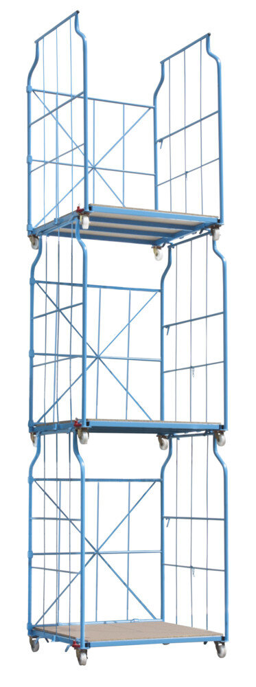 Cordes Meubeltransportwagen 2500x1150x1800mm Corletten L-frame nestbaar en stapelbaar, met rem, blauw, gebruikt Cordes Meubeltransportwagen 2500x1150x1800mm Corletten L-frame nestbaar en stapelbaar, met rem, blauw, gebruikt