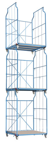 Cordes Meubeltransportwagen 2500x1150x1800mm Corletten L-frame nestbaar en stapelbaar, met rem, blauw, gebruikt Cordes Meubeltransportwagen 2500x1150x1800mm Corletten L-frame nestbaar en stapelbaar, met rem, blauw, gebruikt