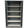 Ahrend Ahrend Roldeurkast 120x45x193 cm, 4 legborden, Zwart/Grijs, Gebruikt