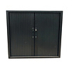 Emtrade Roldeurkast 80x45x74 cm, 1 legbord, Zwart, Gebruikt